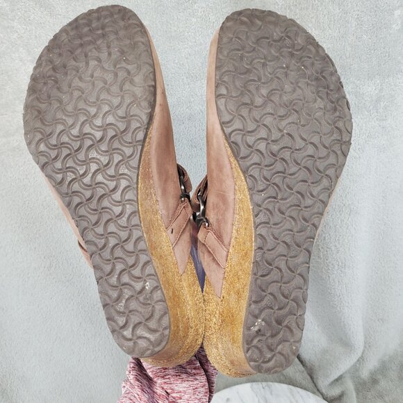 Birkenstock Shoes Womens EU 42 US 11-11.5 Brown Leather Papillio Wedge Clogs - Picture 7 of 11